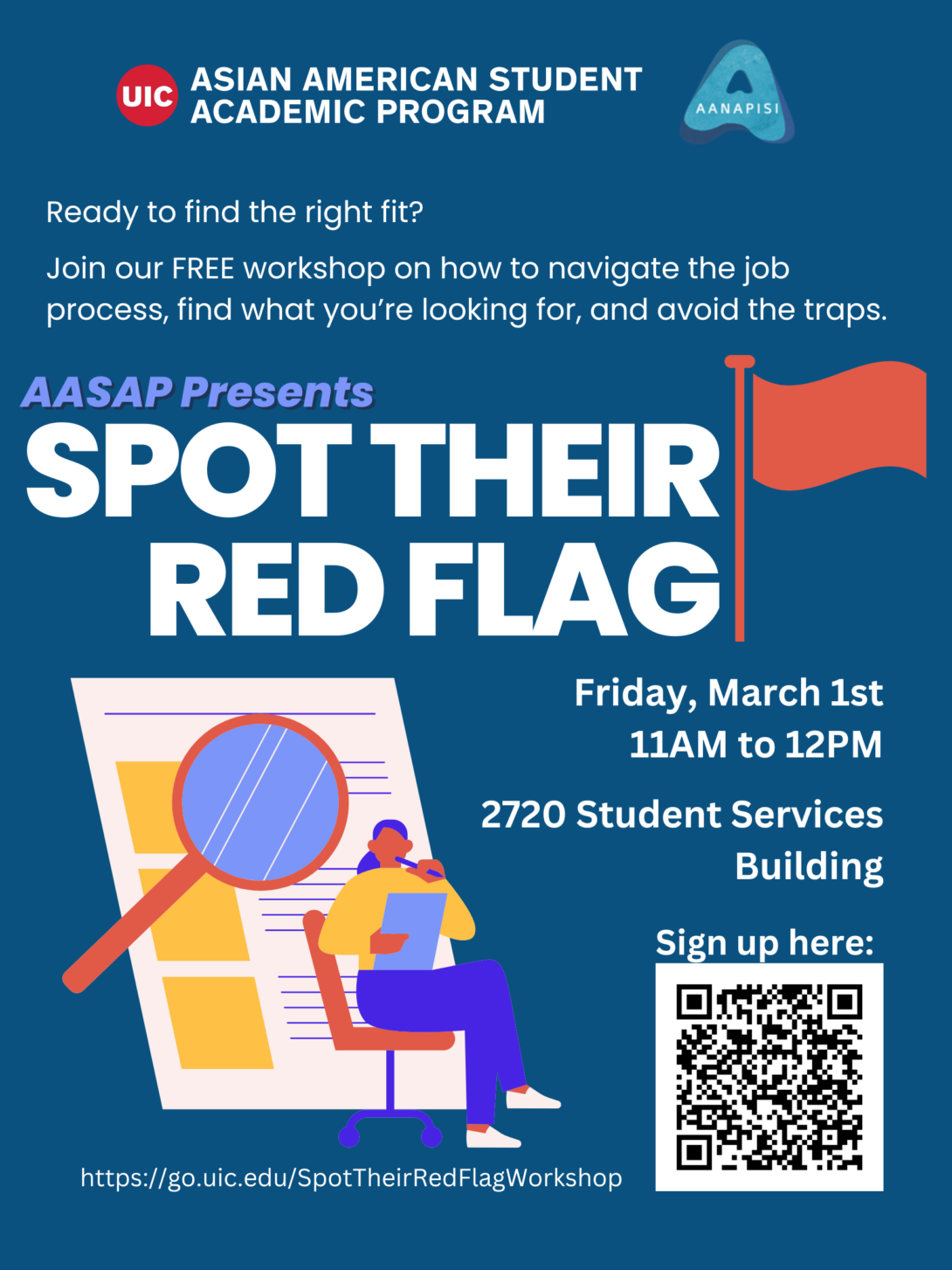 Flier for Spot Their Red Flag event